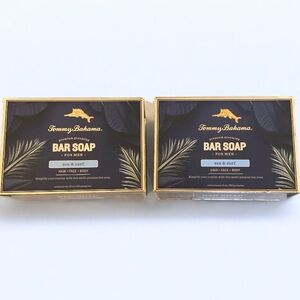 Tommy Bahama Sea & Surf Face Body & Hair Bar Soap for Men 10oz Set Of 2 NEW
